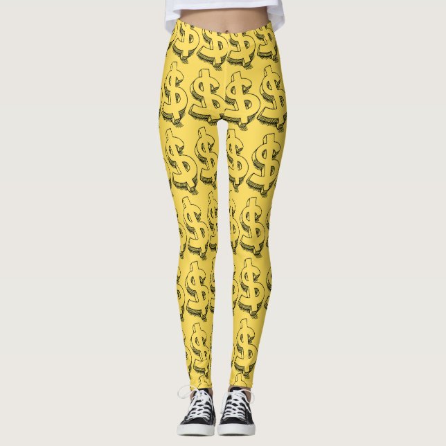 Golddolar Leggings (Vorderseite)
