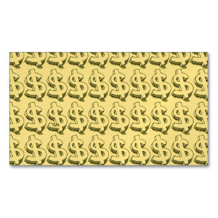 Golddolar Magnetische Visitenkarte