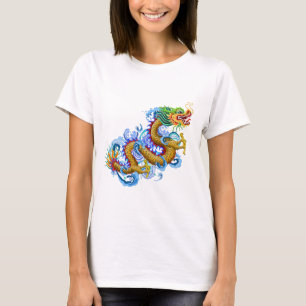 Golddrache mit Wasser-Spritzen T-Shirt
