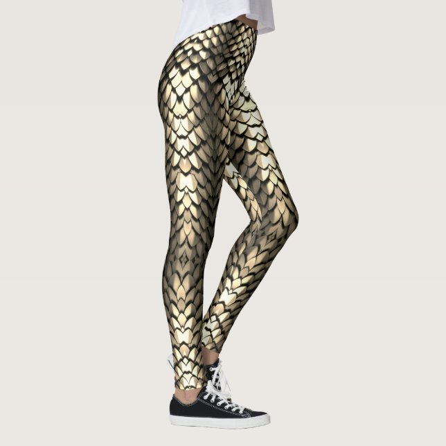 Golddrachenwaagen Leggings (Rechts)