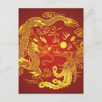 Golddragon Phoenix Chinesische Gastgeschenk Hochze
