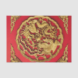 Golddragon Phoenix Chinesische Gastgeschenk Hochze Seidenpapier