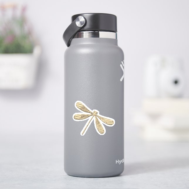 Golddragonfly Aufkleber (HydroFlask)