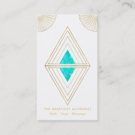 *~* Golddreieck-Alchimie-heiliges Geometrie-Weiß Visitenkarte