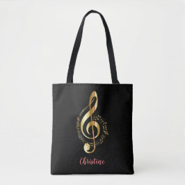 Golddreifacher Clef-Musik-Taschen-Tasche