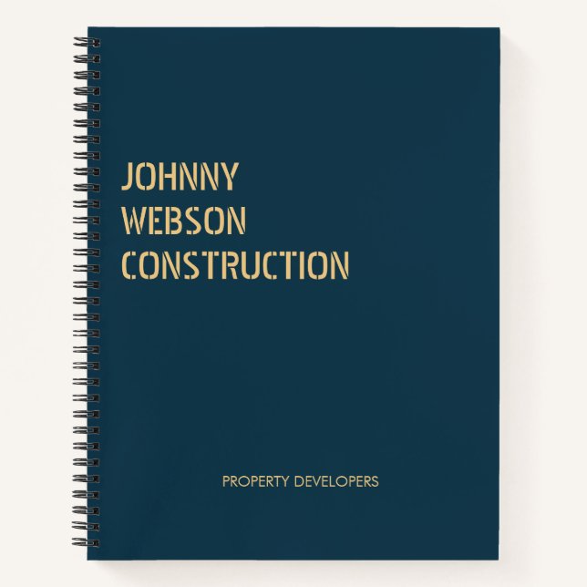 Golddruckblau Notizbuch (Vorderseite)