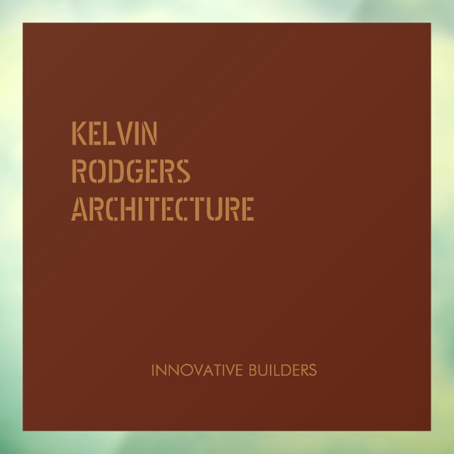 Golddruckbraun Fensteraufkleber (Blatt 3)