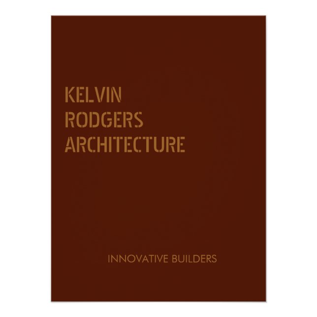 Golddruckbraun Poster (Vorderseite)