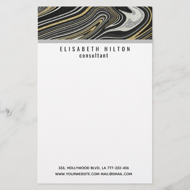 Golddruckpapier Briefpapier (Vorderseite)