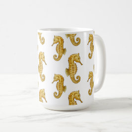 GOLDE SEEPFERDCHEN-TASSE KAFFEETASSE