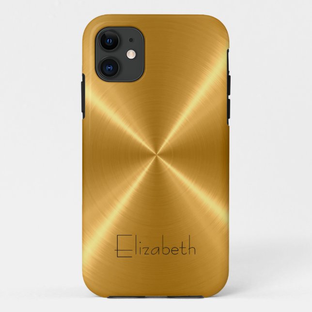 GoldEdelstahl-Metall Case-Mate iPhone Hülle (Rückseite)