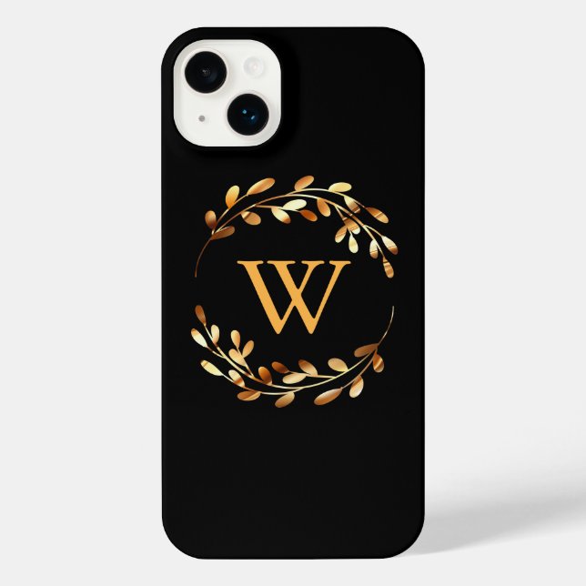Goldel Floral Monogram iPhone Hülle (Rückseite)