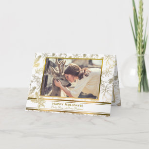 Goldeleganz graviertes feiertagskarte