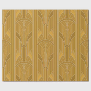 Golden20er Art Deco - Gelbgold Geschenkpapier