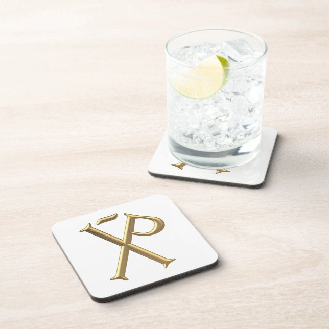 Golden "3-D" Chi-Rho 3 Getränkeuntersetzer (Rechte Seite)