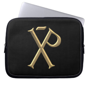 Golden "3-D" Chi-Rho 3 Laptopschutzhülle
