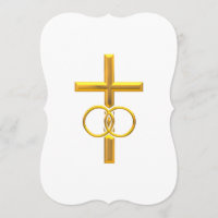 Golden 3-D Cross mit Hochzeitsrennen