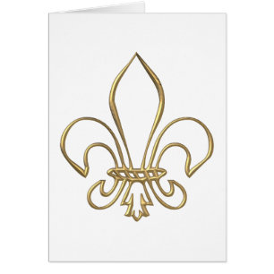 Golden "3-D" Fleur-de-lis