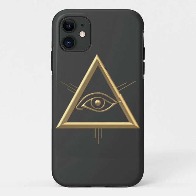 Golden "3-D" Gottes Augensymbol Case-Mate iPhone Hülle (Rückseite)
