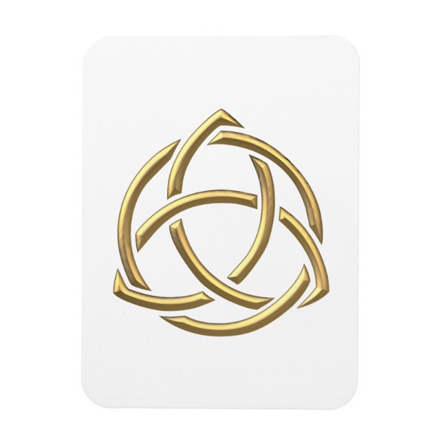 Golden "3-D" Holy Trinity Symbol 2 Magnet (Vertikal)