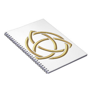 Golden "3-D" Holy Trinity Symbol 2 Notizblock