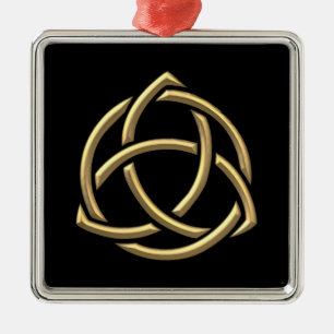 Golden "3-D" Holy Trinity Symbol 2 Silbernes Ornament