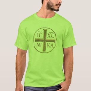 Golden "3-D" Jesus Christus: Conquers T-Shirt