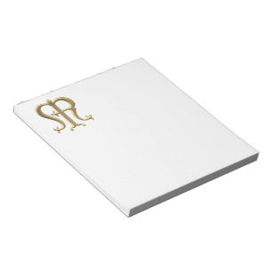 Golden "3-D" Jungfrau Mary Symbol Notizblock