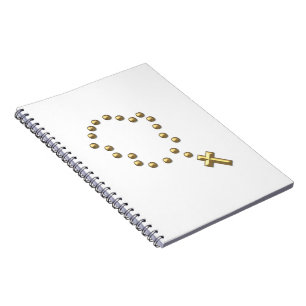 Golden "3-D" Kapsel oder Rosary Notizblock