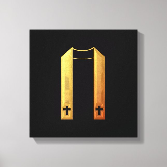 Golden "3-D" Liturgical Stole Leinwanddruck (Vorderseite)