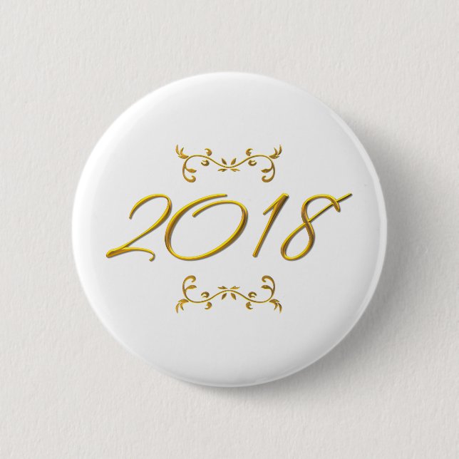 Golden 3-D Look 2018 Button (Vorderseite)