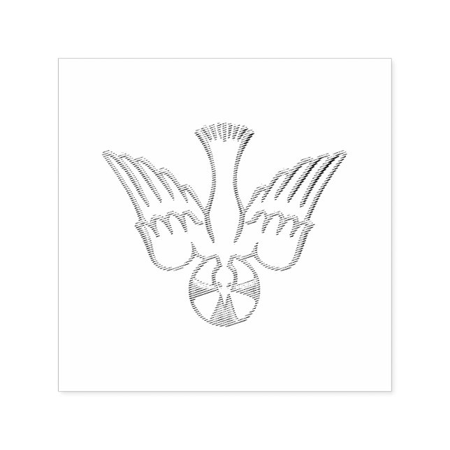 Golden 3-D Look Abstieg des Heiligen Geistes Permastempel (Design)