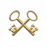 Golden "3-D" St. Peter's Keys Freistehende Fotoskulptur<br><div class="desc">Feel free to add your own words/pictures/background color via Zazzle's great customization tools.</div>