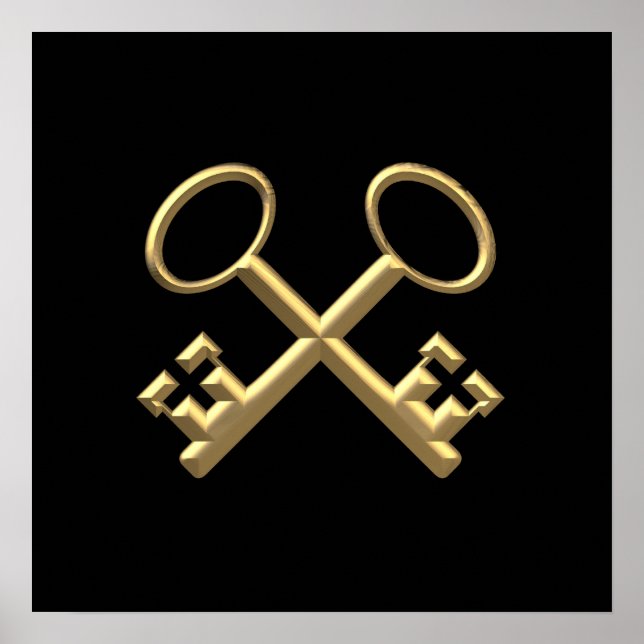 Golden "3-D" St. Peter's Keys Poster (Vorne)