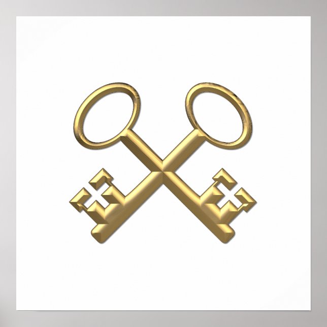 Golden "3-D" St. Peter's Keys Poster (Vorne)