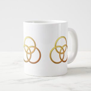 Golden "3-D" Trinity Symbol Jumbo-Tasse