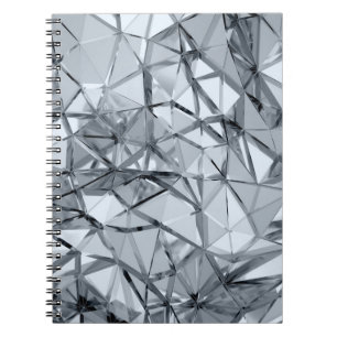 Golden 3D Metal: Geometrischer Hintergrund Notizblock