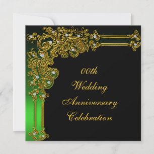 Golden 50. Hochzeitstag Party Einladung
