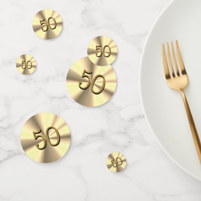 Golden 50 Jahre oder 50 Jahre Service Konfetti (Gruppe)