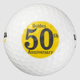Golden 50-jähriger Golfball