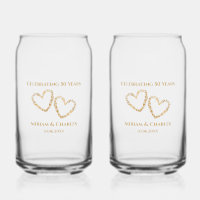 Golden 50 th Wedding Anniversary Heart Personalisi