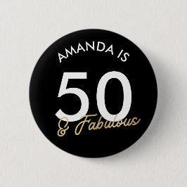 Golden 50. und fabelhafte Geburtstagsgeschenk Mode Button