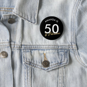 Golden 50. und fabelhafte Geburtstagsgeschenk Mode Button