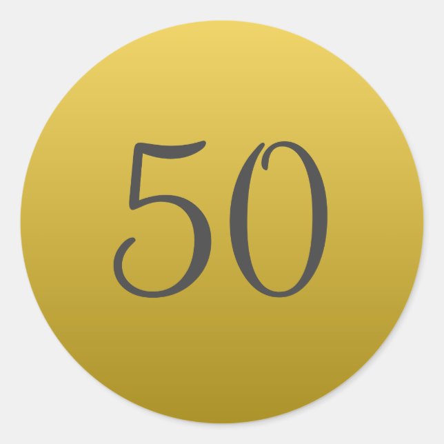 Golden 50. Wedding Anniversary Party Stickers (Vorderseite)
