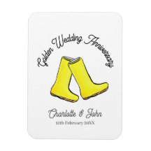 Golden 50. Wedding Jubiläum gelbe weiche Stiefel