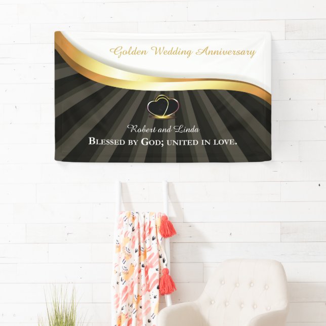 Golden 50. Wedding Religious Jubiläum Banner (Insitu)