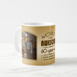 Golden 60. Geburtstagswelt - bester Custom Foto Fr Kaffeetasse