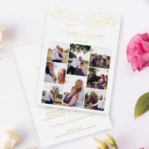 Golden 8 Fotos Whimsile Better Together Zitat Folieneinladung