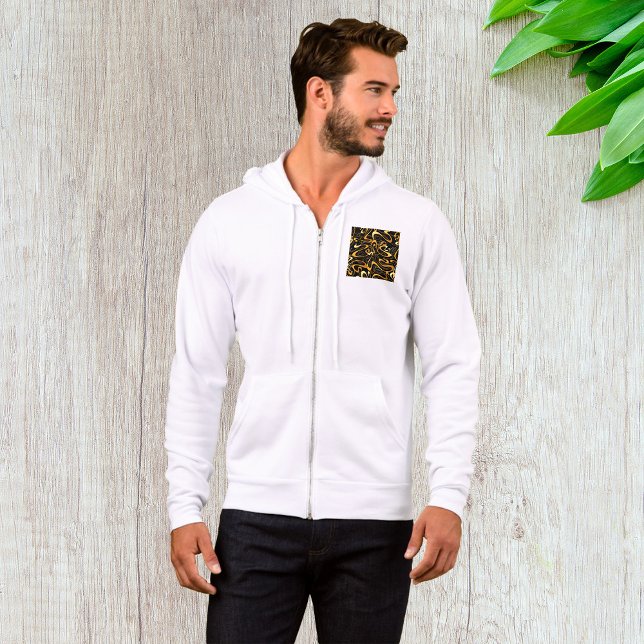 Golden Abstrakt Swirl Muster Hoodie (Von Creator hochgeladen)