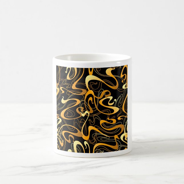 Golden Abstrakt Swirl Muster Kaffeetasse (Von Creator hochgeladen)